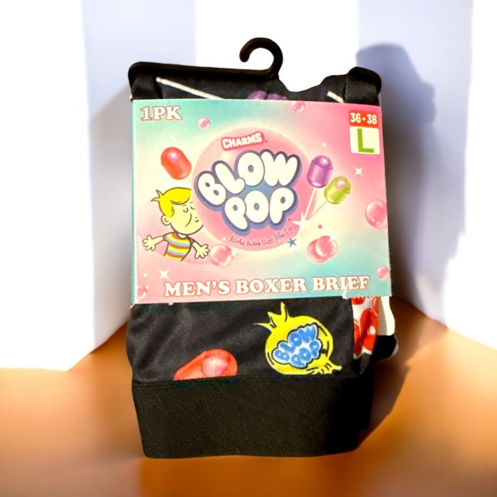 Men's Boxer Brief blow pop  -  size  36-38 large Black